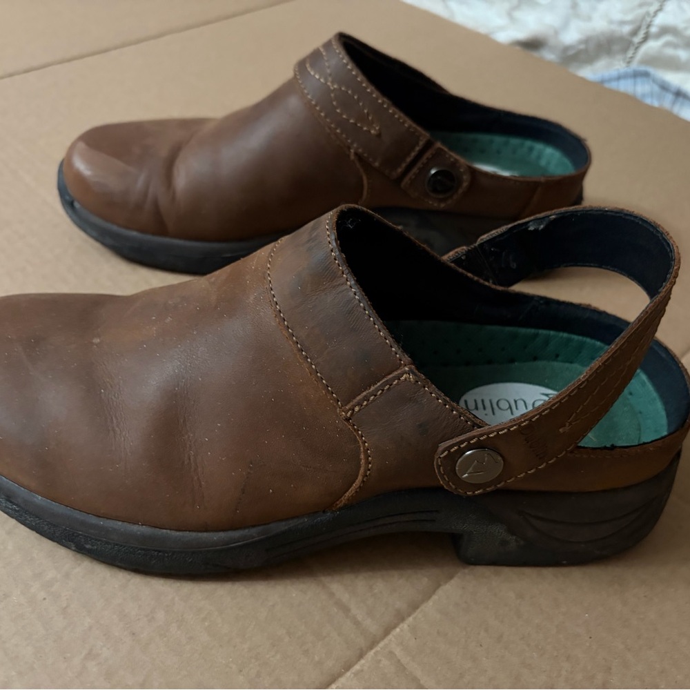 Dublin Clogs Brown Leather Ride Life Style Size 10 - Picture 3 of 9
